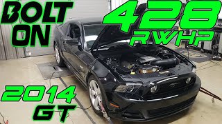 2014 Mustang GT (BUDGET BOLT ON PARTS) 428 RWHP at Brenspeed 18 Manifold, JLT, Stainless Power