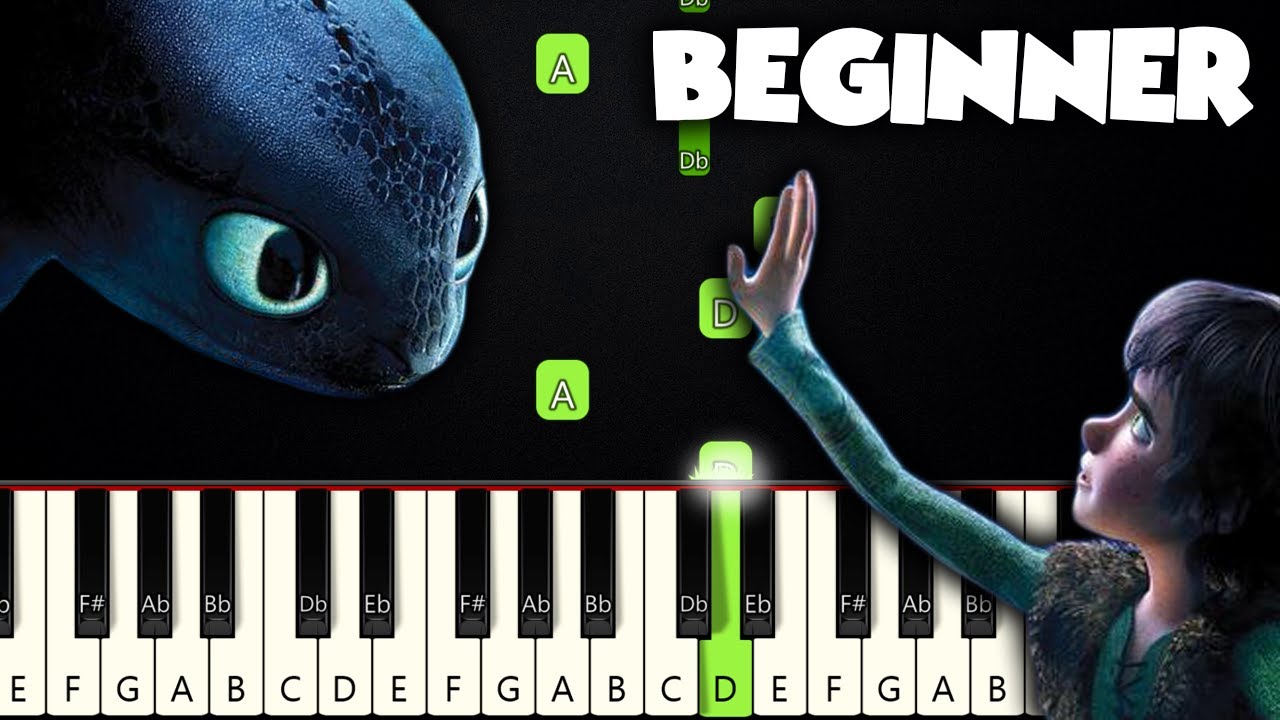 Test Drive - How To Train Your Dragon | BEGINNER PIANO TUTORIAL + SHEET  MUSIC by Betacustic - YouTube