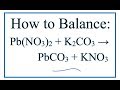 Balancing Chemical Equations and Ions