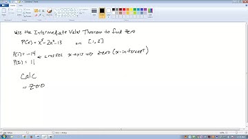 Find Zero using the Intermediate Value Theorem