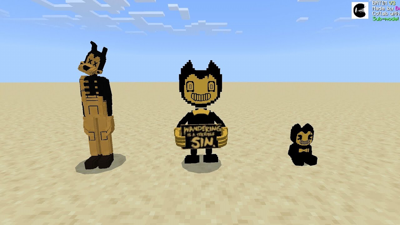 Bendy And The Ink Machine Add-on V3.1 / By Bendy The Demon 18 . Minecraft  Mod