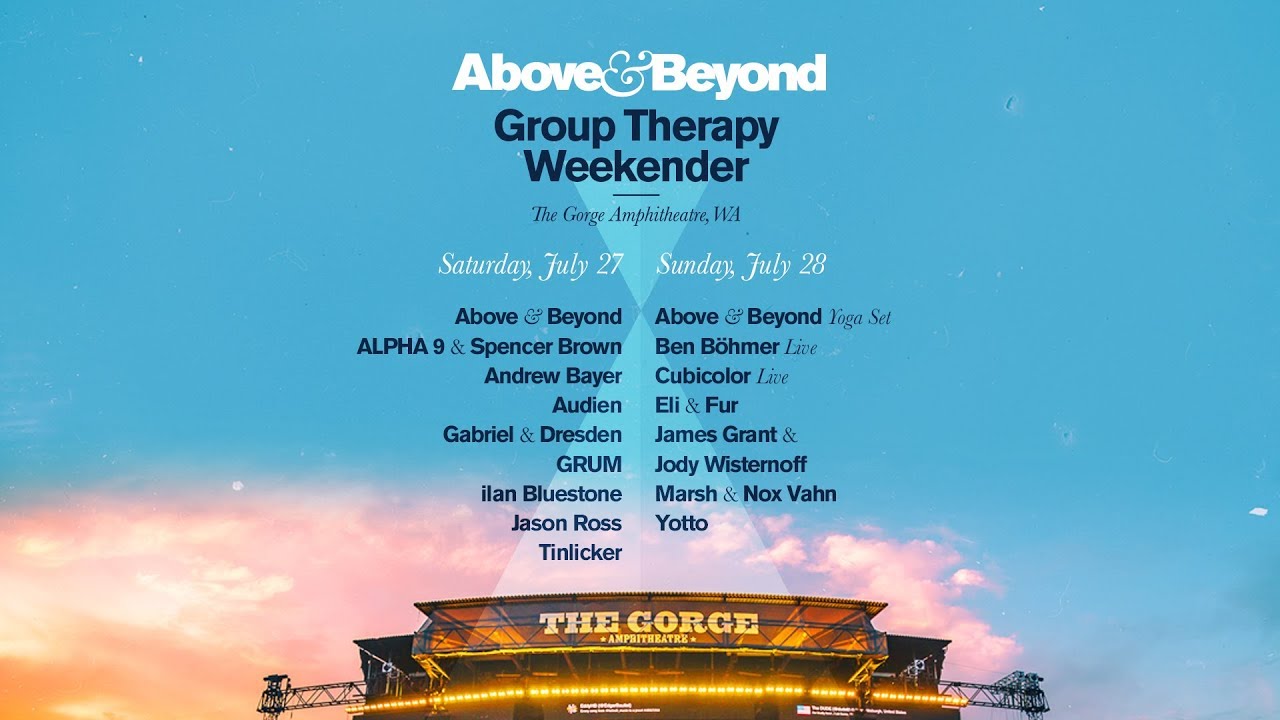Above Beyond Group Therapy Weekender At The Gorge Wa On Sale