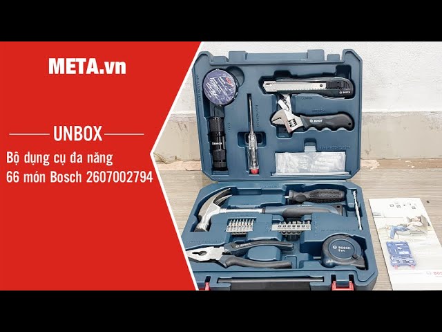Unbox bộ dụng cụ đa năng 66 món Bosch 2607002794 | META.vn