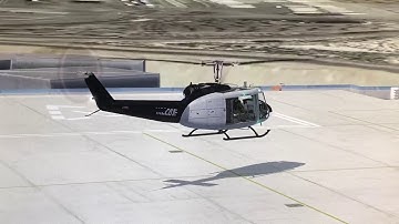 Milviz Huey Redux P3D - Canted Approach and hover taxi.