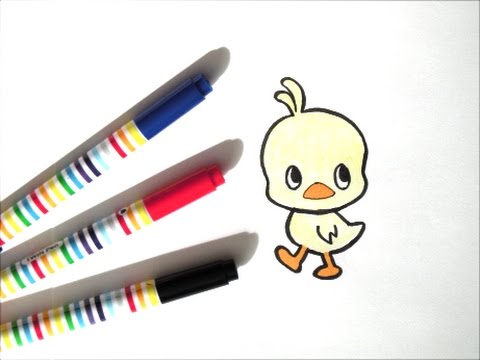 ２０１７年は酉年 ひよこちゃんの描き方 年賀状イラスト 鳥キャラクター How To Draw Bird 그림 Youtube