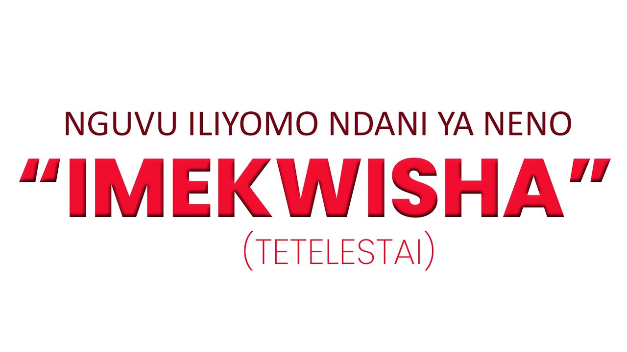 NGUVU ILIYOMO NDANI YA NENO IMEKWISHA AU TETELESTAI
