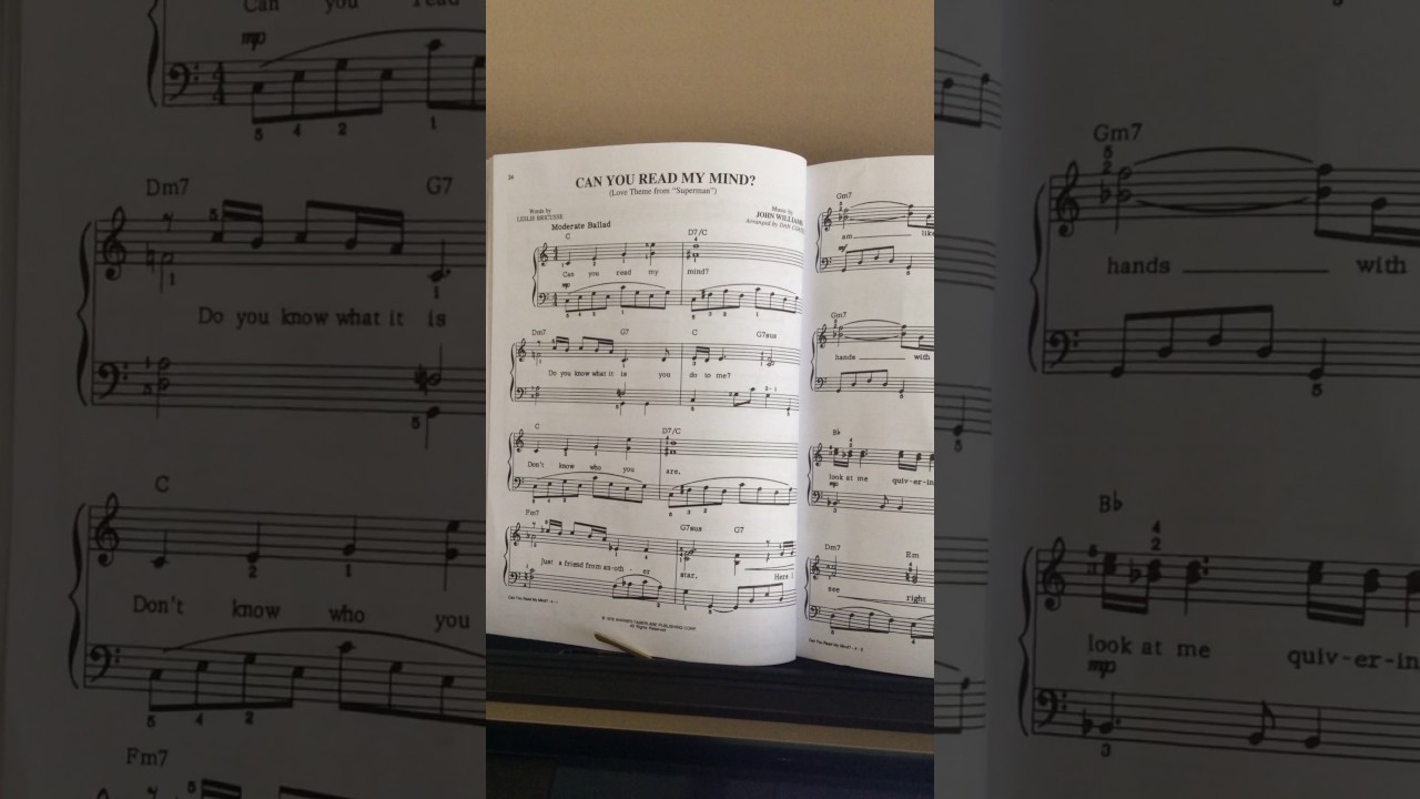 Can You Read My Mind By John Williams Youtube