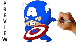 marvel captain draw chibi characters america drawing war civil cartoon easy step facedrawer getdrawings clipartmag