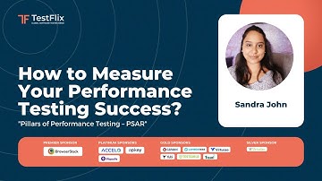 Pillars of Performance Testing – PSAR | Sandra John | Explained With Examples | TestFlix 2022