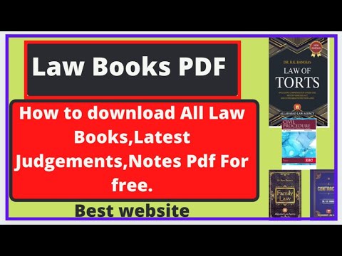 How to download Law books,Latest judgements,notes pdf for free (Best website)