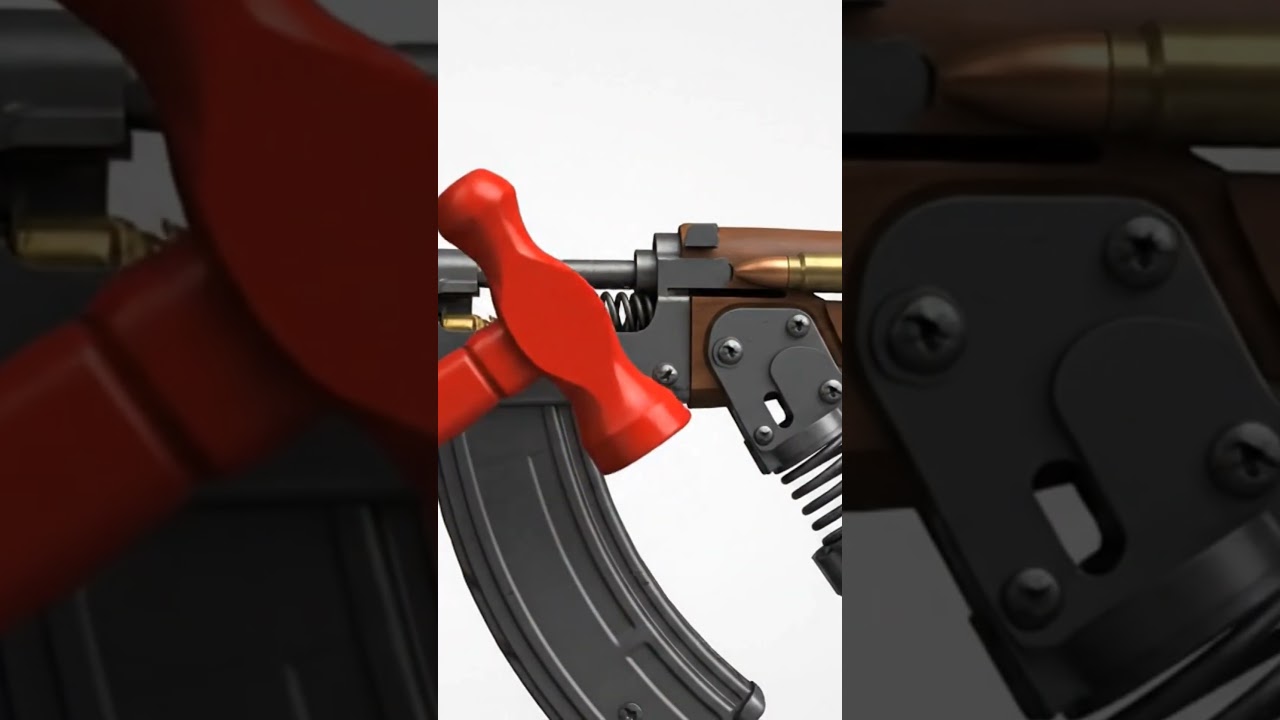 How does the Ak47 mechanism work is it cool 😎 #animation #educational #weaponsystems