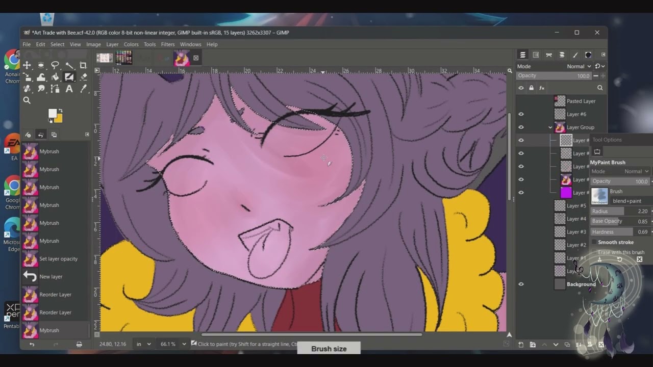 Night Moth ~ Art Trade with Bee ~ Speedpaint