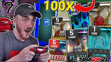 I opened 100 locker code & triple threat prize packs! *HUGE* pack opening! (NBA 2K20 MYTEAM)