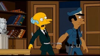 The Simpsons: Mr Burns gets arrested The Simpsons: Mr Burns gets arrested