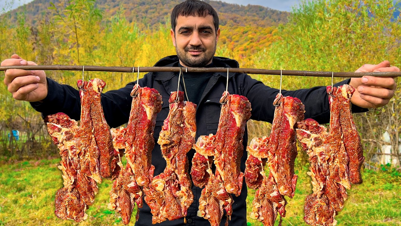 Cooking a MONSTER Beef Rib on Open Fire! 🔥 Devasa Et Ziyafeti in Village Life 🥩