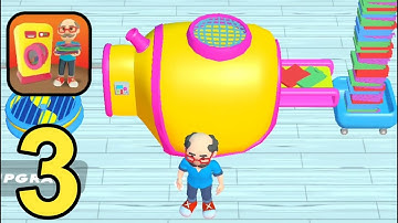 Laundry Rush - Gameplay Walkthrough Part 3 More Big Area Upgrade ( Android,iOS )