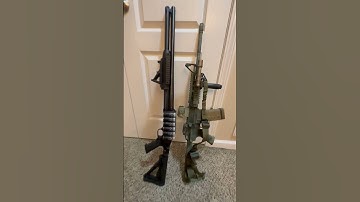 Shotgun VS AR15… the great debate‼️‼️ What are you choosing 🤔 #gun #ww3 #shotgun #ar15 #palmetto