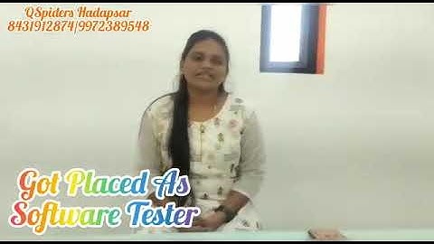 QSPIDERS/JSPIDERS HADAPSAR STUDENT GOT PLACED AS SOFTWARE TESTER, CONGRATULATIONS PRATIKSHA