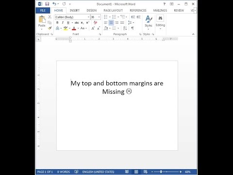 margins not showing in word