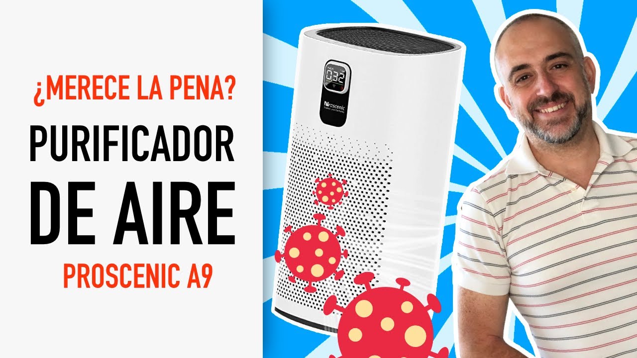 Purificador de Aire Andromeda 7 en 1 - Filtro HEPA y Control Remoto - Ideal  para Alergias y para Desinfectar el Hogar - Función Ozono - Ozono Hogar