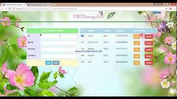 CRUD Operation Using AngularJS Code (static application)(PART--1)
