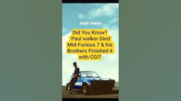 Did you know Paul Walker died mid-Furious 7 & his brothers finished it with CGI? #shorts #reels #cgi