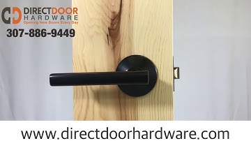 Emtek Freestone lever with Modern Rosette in Oil Rubbed Bronze