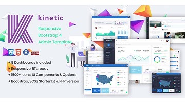 Kinetic - Modern Bootstrap 4 Admin HTML Template + UI Kit | Themeforest Website Templates and Themes