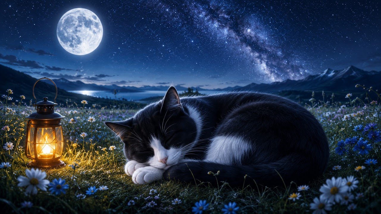 Deep Sleep Music 2 Hours 🌙✨ 432Hz by a Moonlit Starry Meadow
