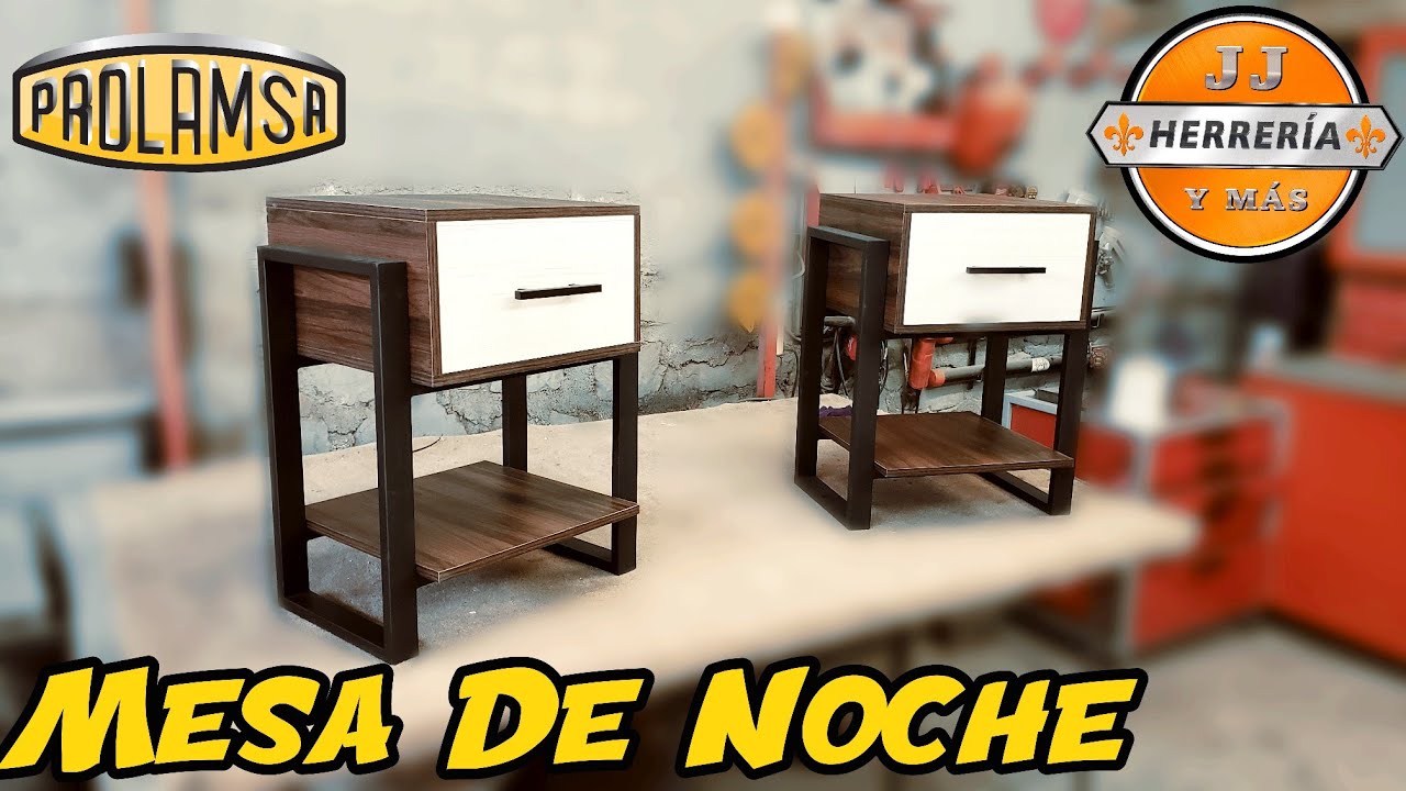 Como Hacer MESA DE NOCHE Con Melamina y Hierro - PROLAMSA -JJ Herreria