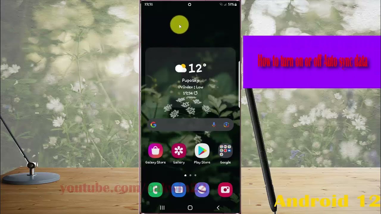 Samsung Galaxy S22 Ultra : How to turn on or off Auto sync data