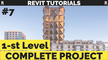 RCC | Complete Revit Tutorial Part 7 |1st floor  Curtain wall and walls