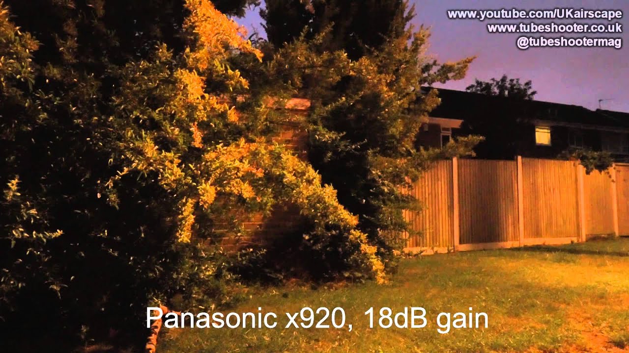 Low light / Gain Panasonic x920 camcorder YouTube