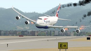 Emergency Landing With 3 Engine Failed At Honolulu Airport [Xp 11]