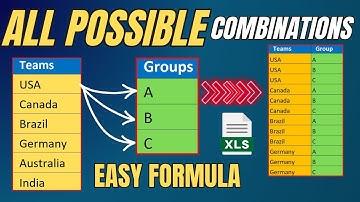 Generate or Create all Possible Combinations from Two Column, Pair, List, using Excel Formula