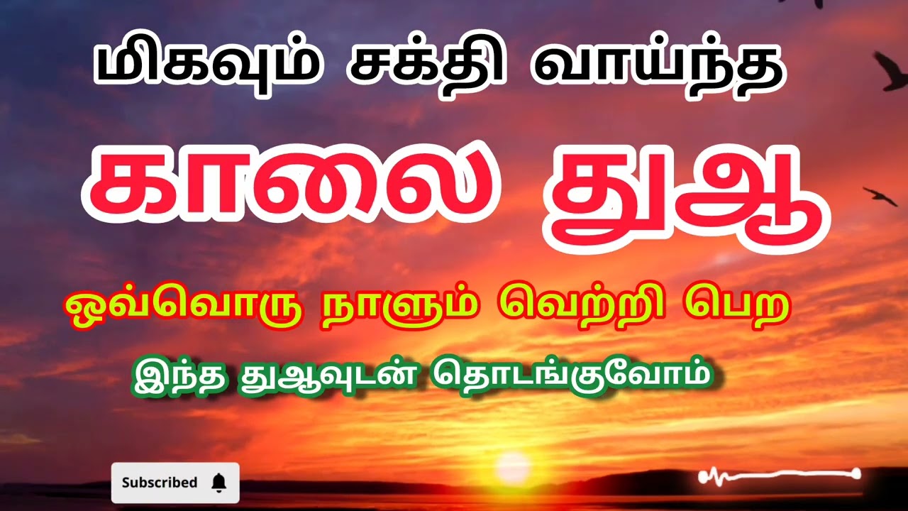 மிகவும் சக்திவாய்ந்த காலையில் ஓதும் துஆ ஒவ்வொரு நாளும் வெற்றி பெற இந்த துஆவை ஓதி ஆரம்பியுங்கள் 
