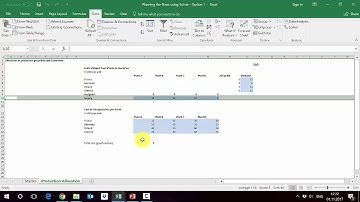 How to use solver in Excel to allocate production by factories