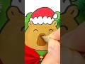How to Draw a Cute Christmas Capybara ❄️🎁 Christmas DIY for Kids #shorts #kids