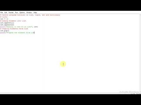 Python program tutorial on list, tuple, set and dictionary - YouTube