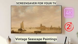 Art Slideshow For Your TV | Vintage Seascape Paintings by American Artists  | Victorian Era | 4K UHD