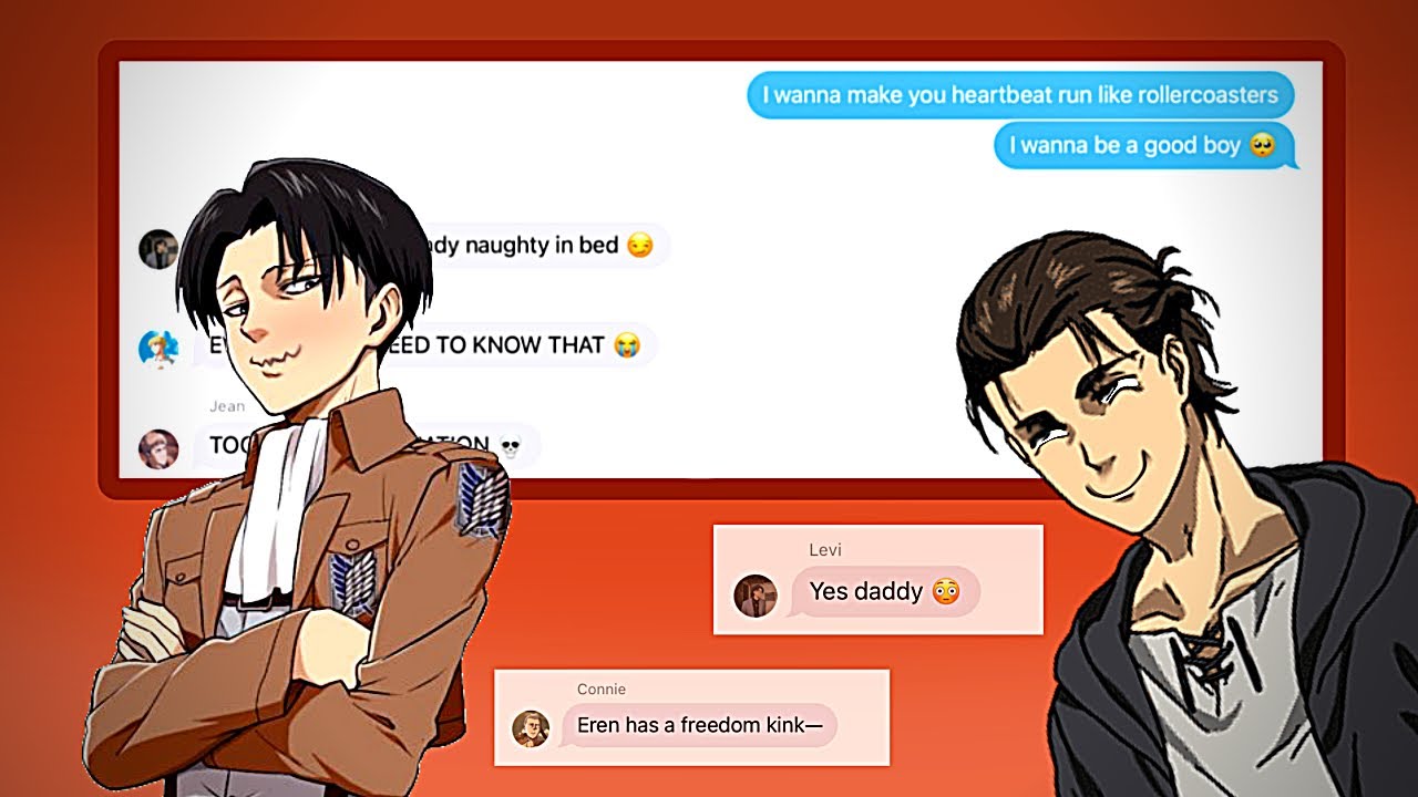 AOT Texts || I Wanna Be Your Slave lyric prank || ft. Ereri ✨👀