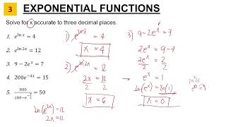 Differential Calculus: Exponential Function - Sample Problems Part II (Properties and solving for x)