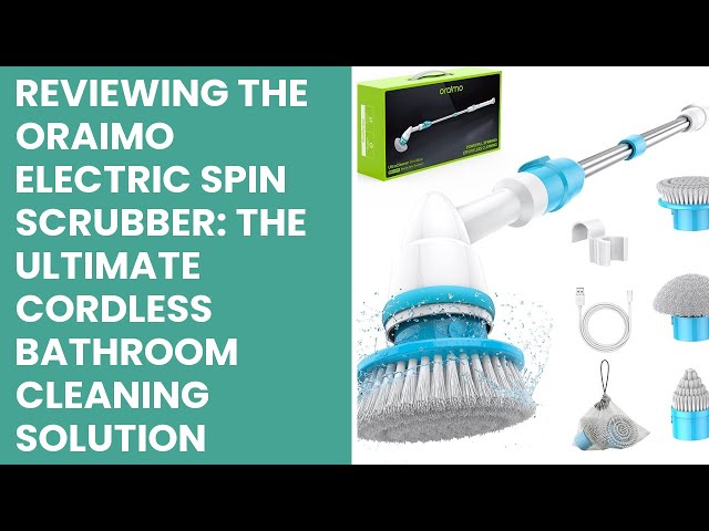 Oraimo Electric Spin Scrubber, Electric Bathroom Scrubber, 430RPM Cordless  Shower Scrubber with Adjustable Extension Arm for Bathroom, 3 Replaceable