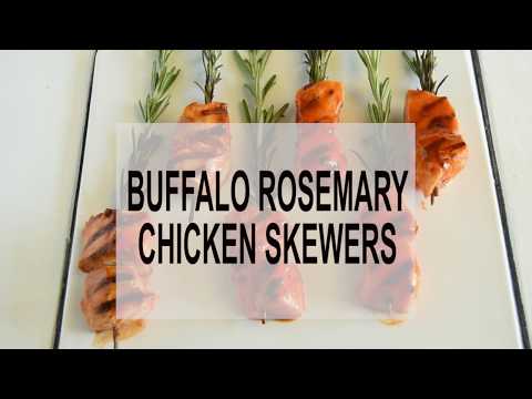 Buffalo Rosemary Chicken Skewers