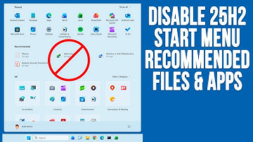 How to Disable the Recommended Section in the New Updated Start Menu in Windows 11 25H2