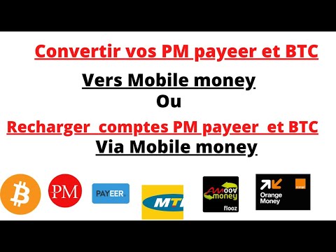 Convertir Bitcoin Perfect Money Payeer Vers Mobile Money Ou Acheter Via Mobile Money En Afrique