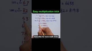 Multiplication with 9, 99, 999, 9999 Trick | Fast Math Trick in Seconds #Shorts #mathproblems