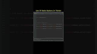 Use Of Radio Buttons In Tkinter - Easy Steps #pythonprogramming #pythonforbeginners #coding