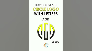 How to make a circle logo with letters #2 in adobe illustrator #shorts #learncreative