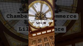 Tour of Chamber of Commerce, Lille France | Stunning Ceiling #france #travel #architecture